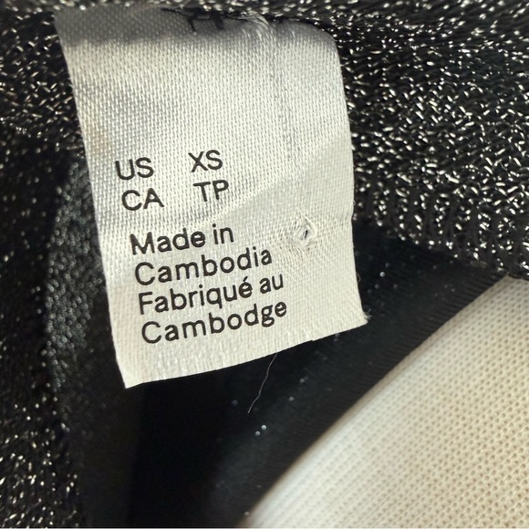 Shimmery Black Metallic Ruched Mini Dress - Picture 16 of 16